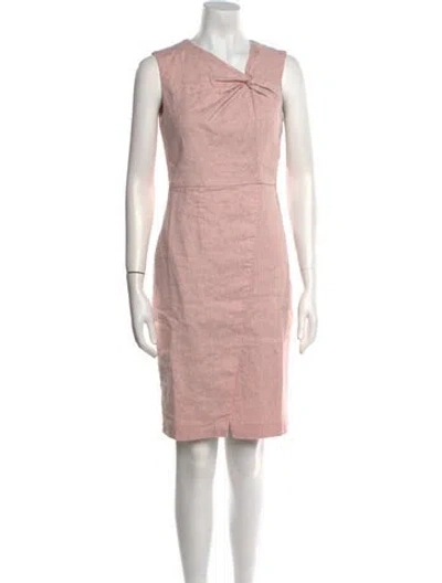 Pre-owned Tailored By Rebecca Taylor V-neck Knee-length Dress In Pink