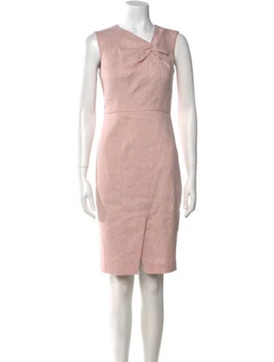 Pre-owned Tailored By Rebecca Taylor V-neck Knee-length Dress In Pink