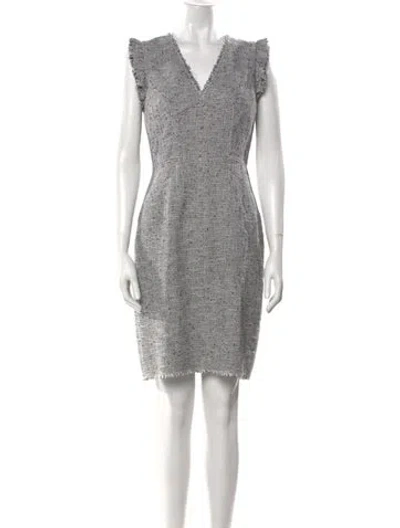 Pre-owned Tailored By Rebecca Taylor V-neck Mini Dress W/ Tags In Gray