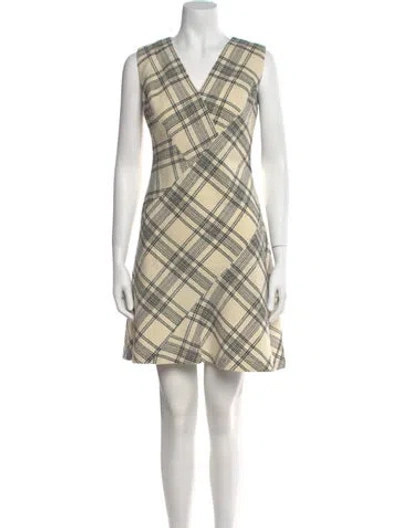 Pre-owned Tailored By Rebecca Taylor Wool Mini Dress In Neutral