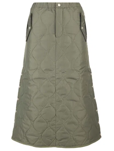 Taion A-line Padded Skirt Skirts Green