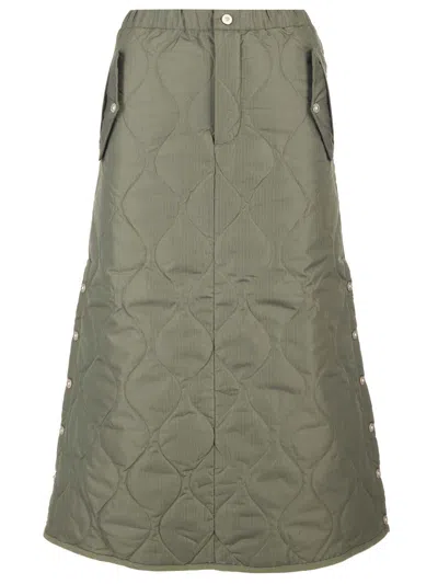 Taion A-line Padded Skirt Skirts Green