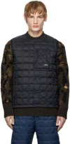 Taion Black Mountain Crewneck Light Down Vest In Black