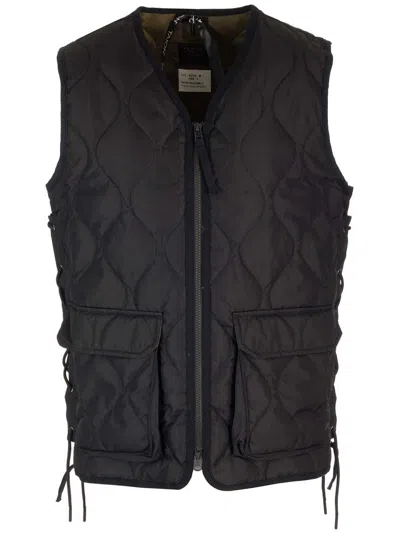 Taion Black Lace-up Down Vest