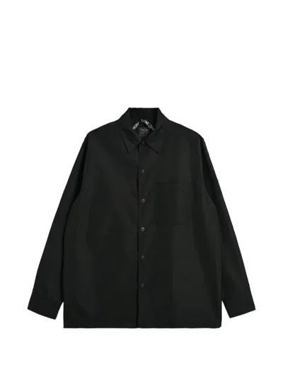 Taion Button-slit Shirt In Black