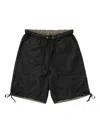 Taion Drawstring-waist Pocketed Shorts In Black