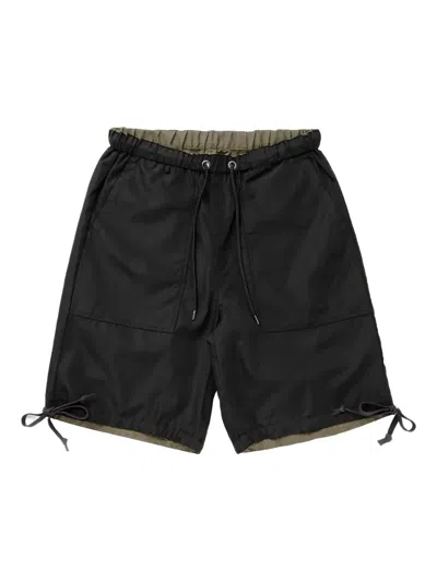 Taion Drawstring-waist Pocketed Shorts In Black