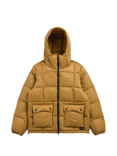 Taion Hooded Quilted Jacket In Brown