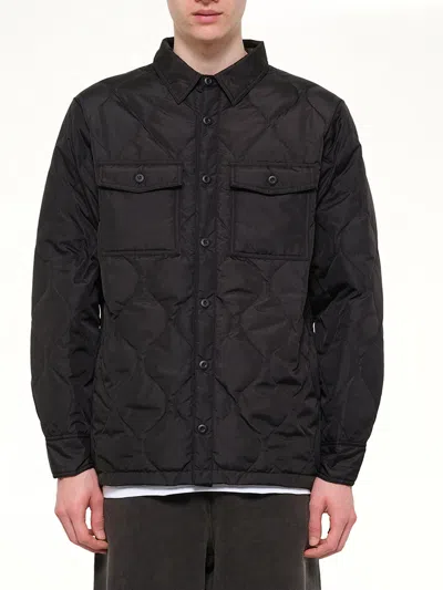 Taion Quilted Ripstop Shirt In Black