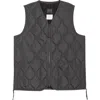 Taion Military Onion Quilt Water Repellent 800 Fill Power Down Vest In Gray
