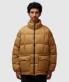 Taion Mountain Packable Volume Down Jacket In Beige