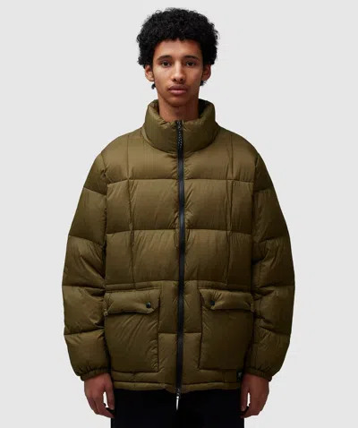 Taion Mountain Packable Volume Down Jacket In Olive