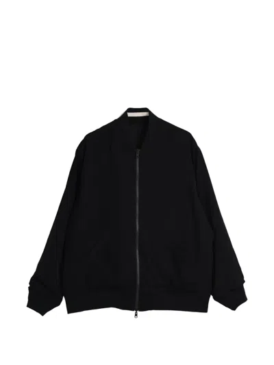 Taion Non Down Basic Stadium Reversible Jacket In Black