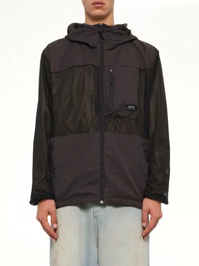Taion Non Down Mountain Reversible W-zip Hood Jacket In Black