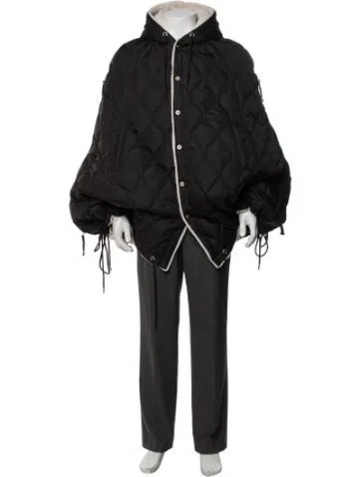 Pre-owned Taion Open Front Long Sleeve Cardigan In Black