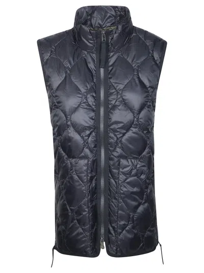 Taion Piedi-stitched Mini Puffer Gilet In Blue