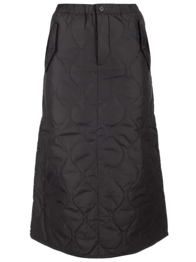 Taion Quilted A-line Skirt Skirts Black