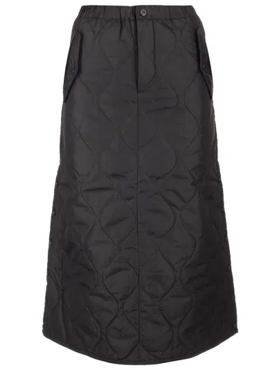 Taion Quilted A-line Skirt Skirts Black