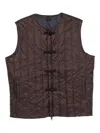 Taion Quilted Gilet In Brown