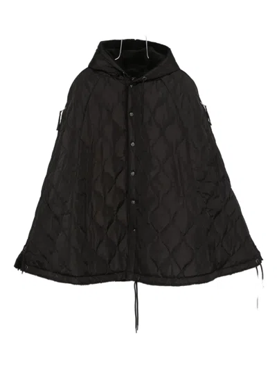 Taion Quilted Hooded Jacket In Black