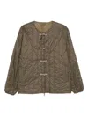 Taion Quilted Toggle Jacket In Brown