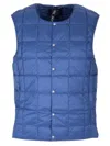 Taion Quilted Vest Coats Blue In Blue