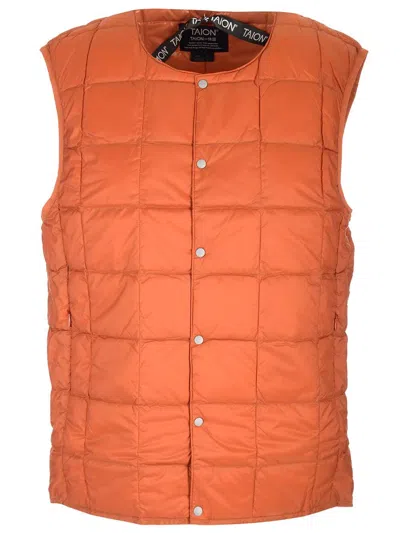 Taion Quilted Vest Coats Orange