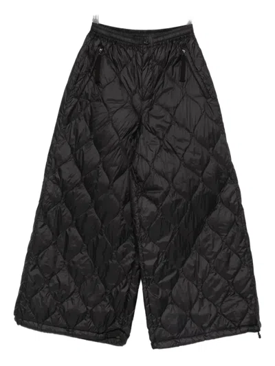 Taion Quilted Zip Trousers In Black