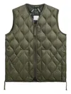 Taion V-neck Down Gilet In Green