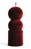Taith Large Lilu Velvet Candle In Burgundy