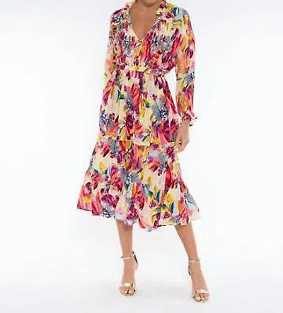 Pre-owned Taj By Sabrina Crippa Baxedes Dress For Women - Size S In Figs And Florals