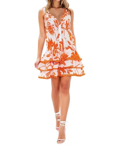 Taj By Sabrina Crippa Beatrice Short Dress In Orange