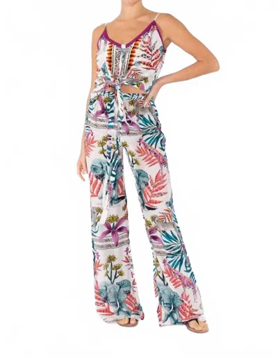 Taj By Sabrina Crippa Cape Cami Top In High Summer Border In Multi