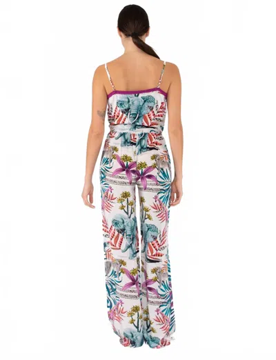 Taj By Sabrina Crippa Cape Top In High Summer Border In Multi