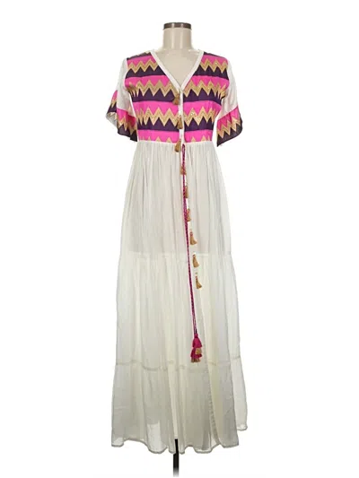 Pre-owned Taj By Sabrina Crippa Casual Dress In Ivory