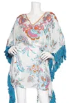 Taj By Sabrina Crippa Florentina Dress In White Scented Geranium In Multi