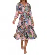 Taj By Sabrina Crippa Jungle Midi Dress In Multi In Multi