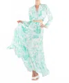 Taj By Sabrina Crippa Mombosa Tiered Skirt In Atlantis Exotic Jungle In White