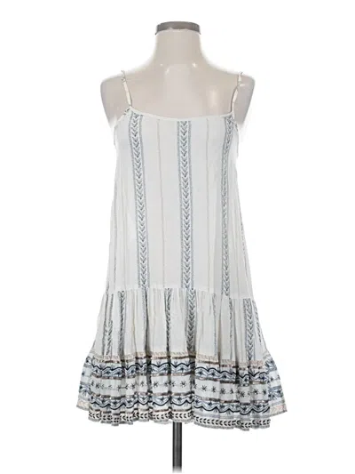 Pre-owned Taj By Sabrina Crippa Sleeveless Top White Halter Neckline Tops