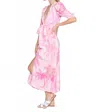 Taj By Sabrina Crippa Sush-1920 Dress In Pink Palm In Pink