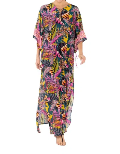 Taj By Sabrina Crippa Viola Dress In High Summer Color Folage In Multi