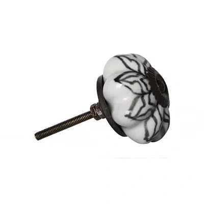 Taj Hotel Hand Painted Novelty Knob Multipack In White,black,brown