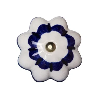 Taj Hotel Hand Painted Novelty Knob Multipack In White,blue,gold