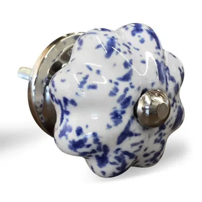 Taj Hotel Hand Painted Novelty Knob Multipack In White,blue,silver