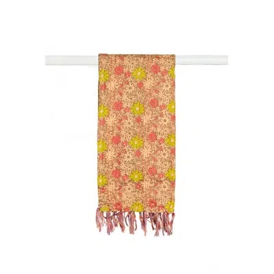 Taj Hotel Kantha Bed Runner In Multicolor