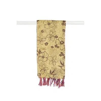 Taj Hotel Kantha Bed Runner In Multicolor;multicolor