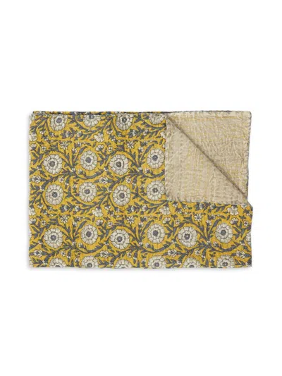 Taj Hotel Kantha Cotton Throw In Lavender Multi