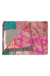 Taj Hotel Kantha Silk Blend Throw Blanket In Multi 06