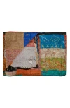 Taj Hotel Kantha Silk Throw Blanket In Multi