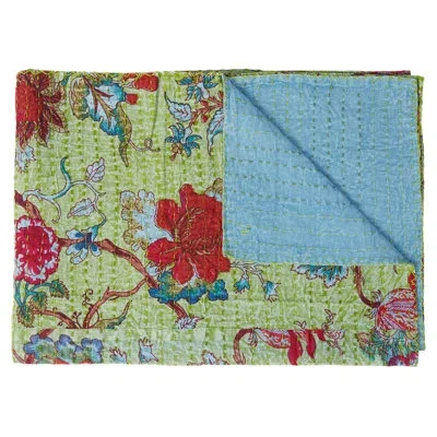 Taj Hotel Kantha Throw In Yellow